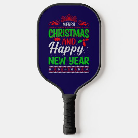Raquette De Pickleball Joyeux Noël Et Joyeux Nouvel An-61064 (Recto)