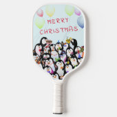 Raquette De Pickleball Joyeux pingouins de Noël Pickleball Paddle (Verso)