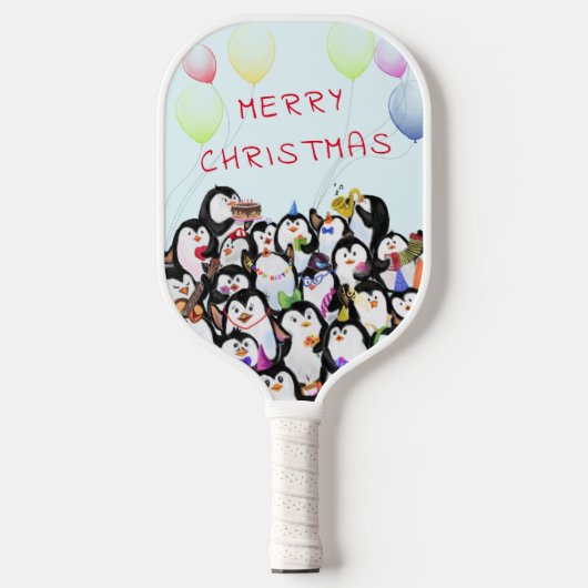 Raquette De Pickleball Joyeux pingouins de Noël Pickleball Paddle (Recto)