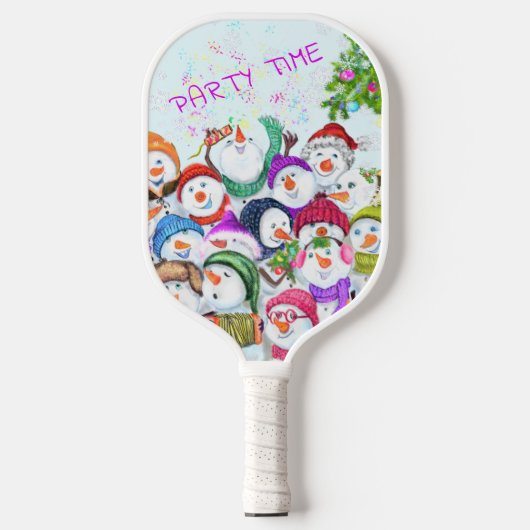 Raquette De Pickleball Joyeux Snowmans Fête de Noël Pickleball Paddle (Recto)