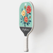 Raquette De Pickleball Juin Fleur de naissance Nom personnalisé (Gauche)