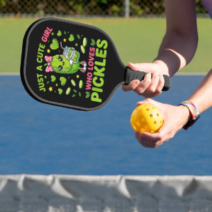 Raquette De Pickleball Juste une jolie fille qui aime les cornichons