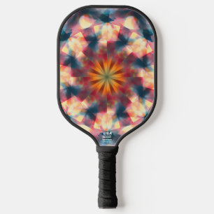 Raquette De Pickleball Kaleidoscopique Prismatique Mandala