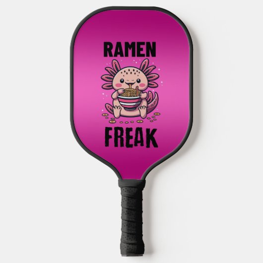 Raquette De Pickleball Kawaii Axalotl manger Ramen (Recto)