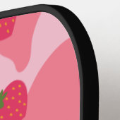 Raquette De Pickleball kawaii fraise vache personnalisée (Détail gauche)