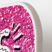 RAQUETTE DE PICKLEBALL KISS MON SASS PARTIES SCINTILLANT PERSONNALISÉE TY (Détail gauche)