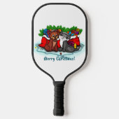 Raquette De Pickleball Kitty et chiot, Happy XMas (Verso)