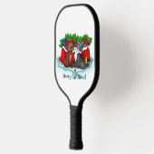 Raquette De Pickleball Kitty et chiot, Happy XMas (Gauche)