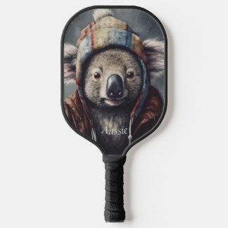 Raquette De Pickleball koala adorable portant casquette mignon personnali