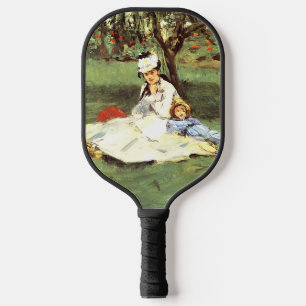 Raquette De Pickleball La famille Monet dans son jardin Edouard Manet