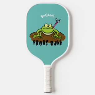 Raquette De Pickleball La grenouille règle drôle dessin de grenouille ver