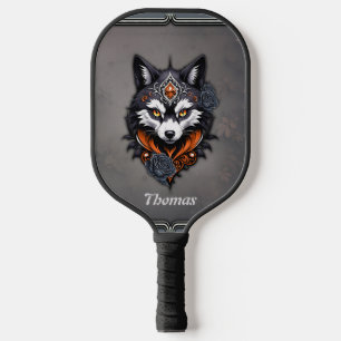 Raquette De Pickleball La tête de loup majestueuse, finie en profondeur,