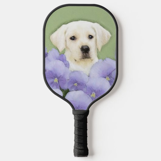 Raquette De Pickleball Labrador Retriever Puppy Painting Original Chien A (Recto)