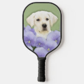 Raquette De Pickleball Labrador Retriever Puppy Painting Original Chien A (Verso)