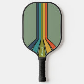 Raquette De Pickleball Lancement d'une fusée couleur verte rétro (Recto)