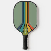 Raquette De Pickleball Lancement d'une fusée couleur verte rétro (Verso)