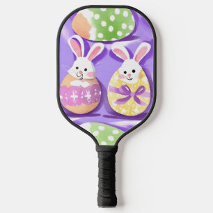 Raquette De Pickleball lapin avec oeufs de pâques