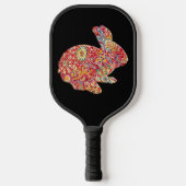 Raquette De Pickleball Lapin Floral Coloré Lapin Lapin (Recto)