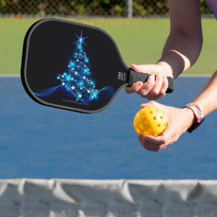 Raquette De Pickleball l'arbre de Noël stylisé et lumineux de SlipperyJoe