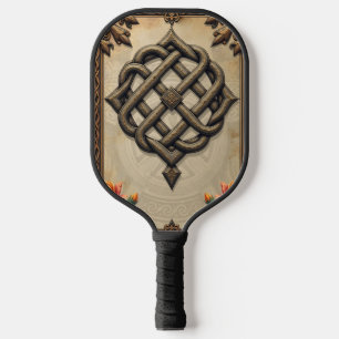 Raquette De Pickleball L'art celtique et la splendeur florale dans des to