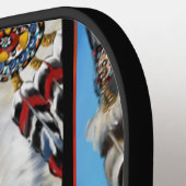 RAQUETTE DE PICKLEBALL L'ART DU LOUP DU SUD-OUEST (Détail gauche)