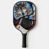 RAQUETTE DE PICKLEBALL L'ART DU LOUP DU SUD-OUEST (Verso)