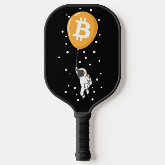 Raquette De Pickleball L'astronaute Bitcoin à la lune - Btc Crypto (Recto)