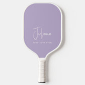 Raquette De Pickleball Lavande de script Monogramme de la meilleure tante (Verso)