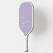Raquette De Pickleball Lavande de script Monogramme de la meilleure tante (Gauche)
