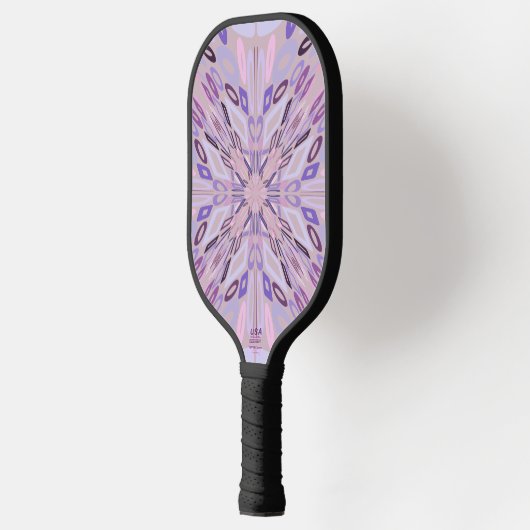 Raquette De Pickleball Lavender Mauve rose violet géométrique Art Abstrai (Gauche)