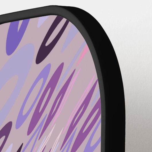 Raquette De Pickleball Lavender Mauve rose violet géométrique Art Abstrai (Détail gauche)