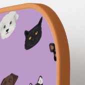 Raquette De Pickleball Le chien mignon fait face à la violette (Détail gauche)