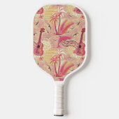 Raquette De Pickleball Le paradis tropical monogramme rose (Verso)