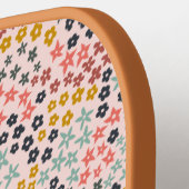 Raquette De Pickleball Le printemps est là ! Monogramme rose vif Ajoutez (Détail gauche)