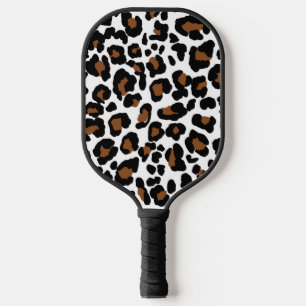 Raquette De Pickleball Leopard Big Cat Motif de fourrure