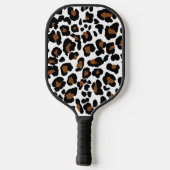 Raquette De Pickleball Leopard Big Cat Motif de fourrure (Verso)
