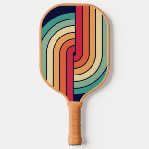 Raquette De Pickleball les années 70 conception géométrique rétro
