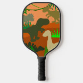 Raquette De Pickleball Les dinosaures dans la nature (Recto)