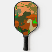 Raquette De Pickleball Les dinosaures dans la nature (Verso)