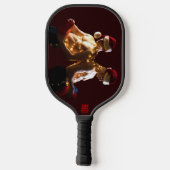 Raquette De Pickleball Les hommes torse nu de SlipperyJoe, Noël (Verso)