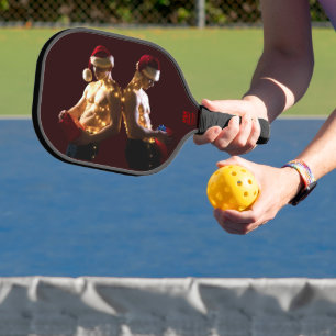 Raquette De Pickleball Les hommes torse nu de SlipperyJoe, Noël