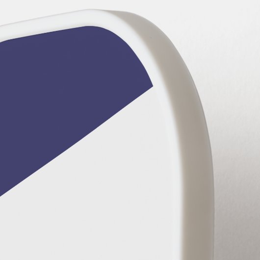 Raquette De Pickleball Les rayures patriotiques | Monogramme moderne (Détail gauche)