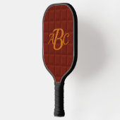 Raquette De Pickleball Lettre 3 Monogramme initiale Carré de coussin Brow (Gauche)