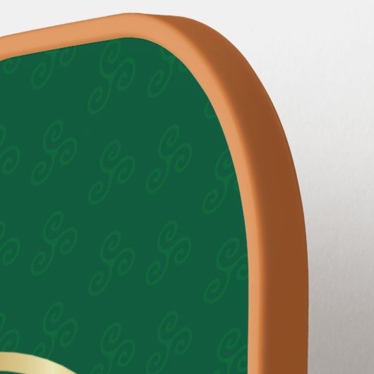 Raquette De Pickleball LETTRE Céleste Céleste COTON E MONogramme (Détail gauche)