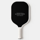 Raquette De Pickleball Lettre initiale K Simple Monogramme Style moderne (Verso)