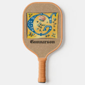 Raquette De Pickleball LETTRE MOYENNE Florale Illuminée G MONO (Verso)