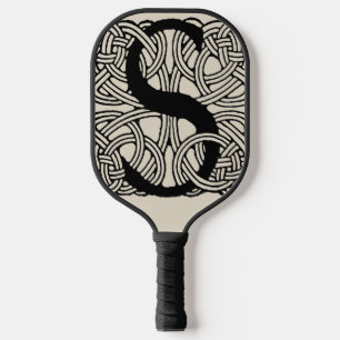 Raquette De Pickleball LETTRE S Vintage Céleste Knot Monogramme