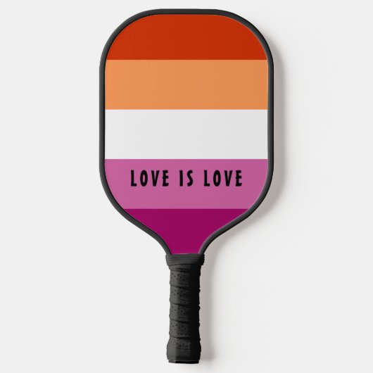 Raquette De Pickleball LGBT Rainbow Lesbian Pride drapeau Texte personnal (Verso)