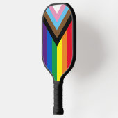 Raquette De Pickleball Lgbtq arc-en-ciel diversité drapeau gay pride (Gauche)