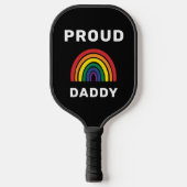 Raquette De Pickleball LGBTQ Fier papa Gay pride Rainbow Fête des pères (Recto)